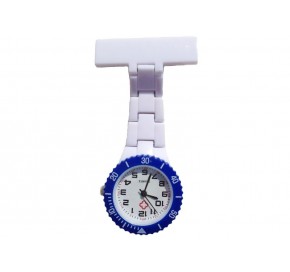 Montre Swatch Infirmière Blanche cadre Bleu