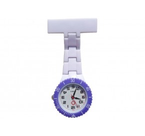 Montre Swatch Infirmière Blanche cadre Mauve