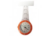 Montre Swatch Infirmière Blanche cadre Orange