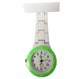 Montre Swatch Infirmière Blanche cadre Vert