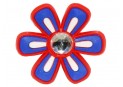 Pin's, Pin'zz Fleur Diamant Bleu Rouge