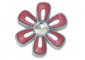 Pin's, Pin'zz Fleur Diamant Gris Rouge