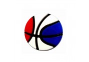 Pin's, Pin'zz ballon basket bleu blanc rouge