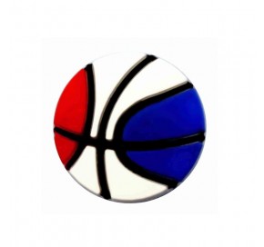 Pin's, Pin'zz ballon basket bleu blanc rouge